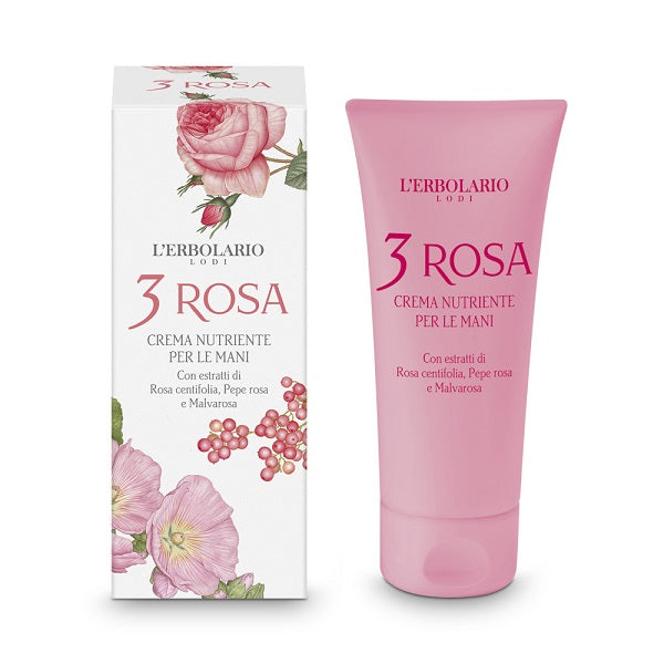 3 ROSA CREMA MANI NUTRIENTE L'ERBOLARIO