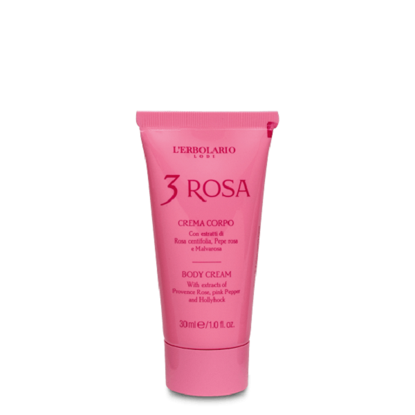 3 ROSA CREMA CORPO MINITAGLIA DA 30 ML L'ERBOLARIO