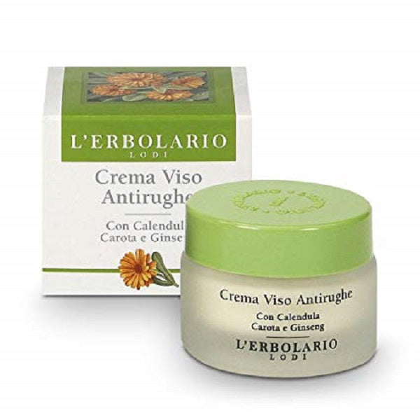 CREMA VISO ANTIRUGHE CON CALENDULA, CAROTA E GINSENG