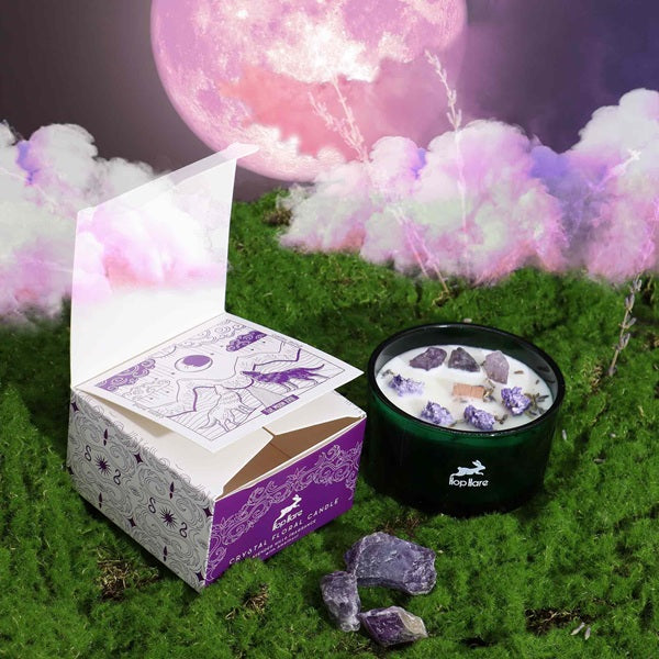 CANDELA FIORI MAGICI E AMETISTA