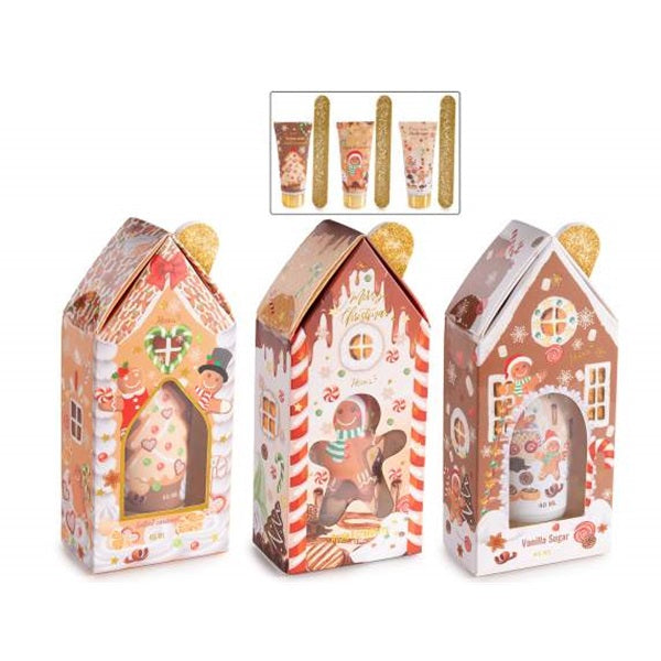 CONFEZIONE REGALO OMINO DI PAN DI ZENZERO CREMA MANI E LIMA