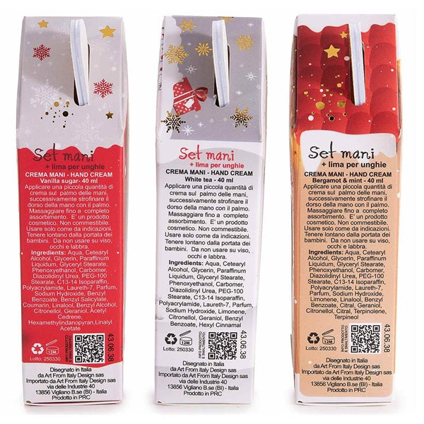 CONFEZIONE REGALO A CASETTA CON CREMA MANI E LIMA