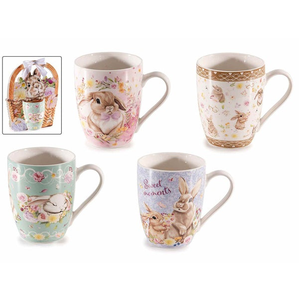 TAZZA IN PORCELLANA 350ml CON STAMPA CONIGLIETTI