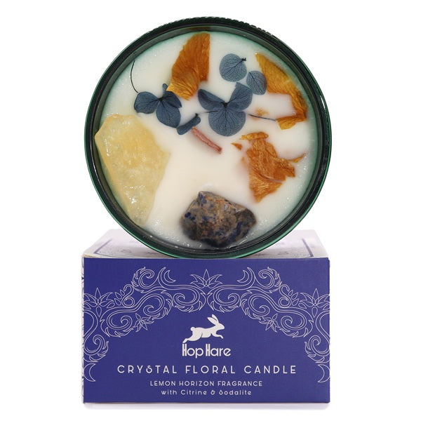 CANDELA FIORI MAGICI QUARZO CITRINO E SODALITE