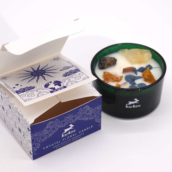 CANDELA FIORI MAGICI QUARZO CITRINO E SODALITE