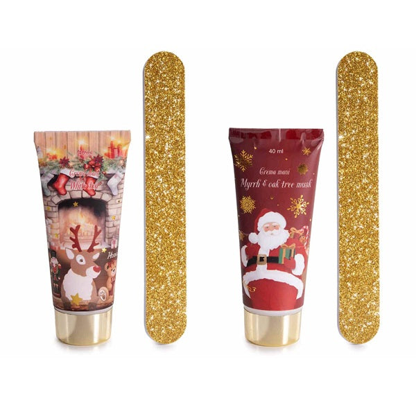 CONFEZIONE REGALO A CASETTA CON CREMA MANI E LIMA