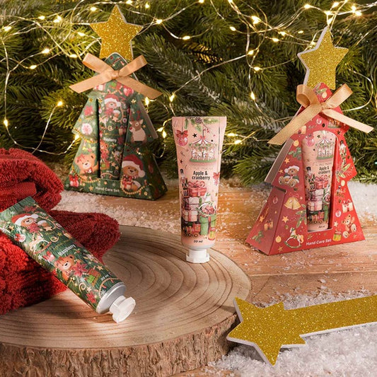 CONFEZIONE REGALO ALBERO CON CREMA MANI E LIMA