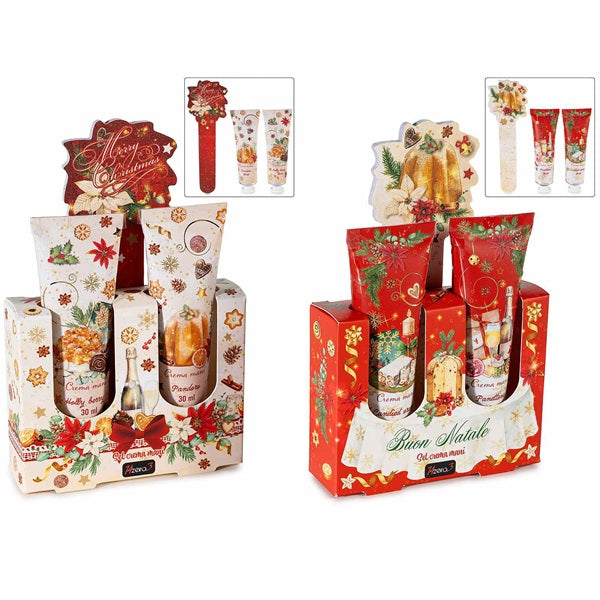 CONFEZIONE REGALO PANETTONE E PANDORO 2 CREME MANI